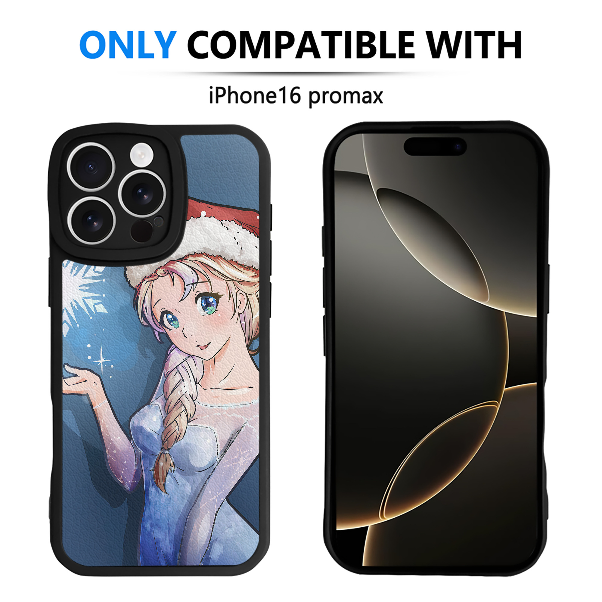 （画像用） アナと雪の女王 アンナ エルサ Frozen Anna Elsa 【iPhone 16シリーズ対応】シリコンスマホケース（レザー調） 材質：シリコン